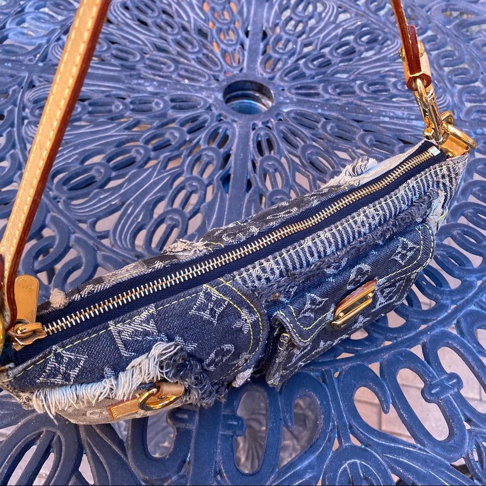 SOLD Louis Vuitton Denim Patchwork Pouchy Shoulder Bag - Picture 8 of 15